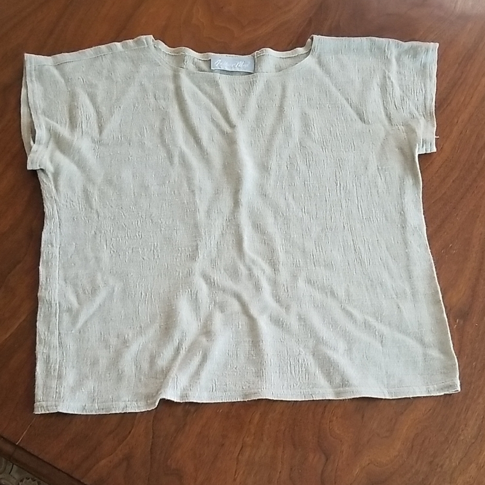 ARTHUR MAX Vintage 90s Nubby Jute SS Top Medium Sand